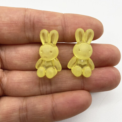 Új 10 akril átlátszó medve szivárvány nyúl barkács gyöngyös gyűrűs karkötő házi készítésű ajándékok