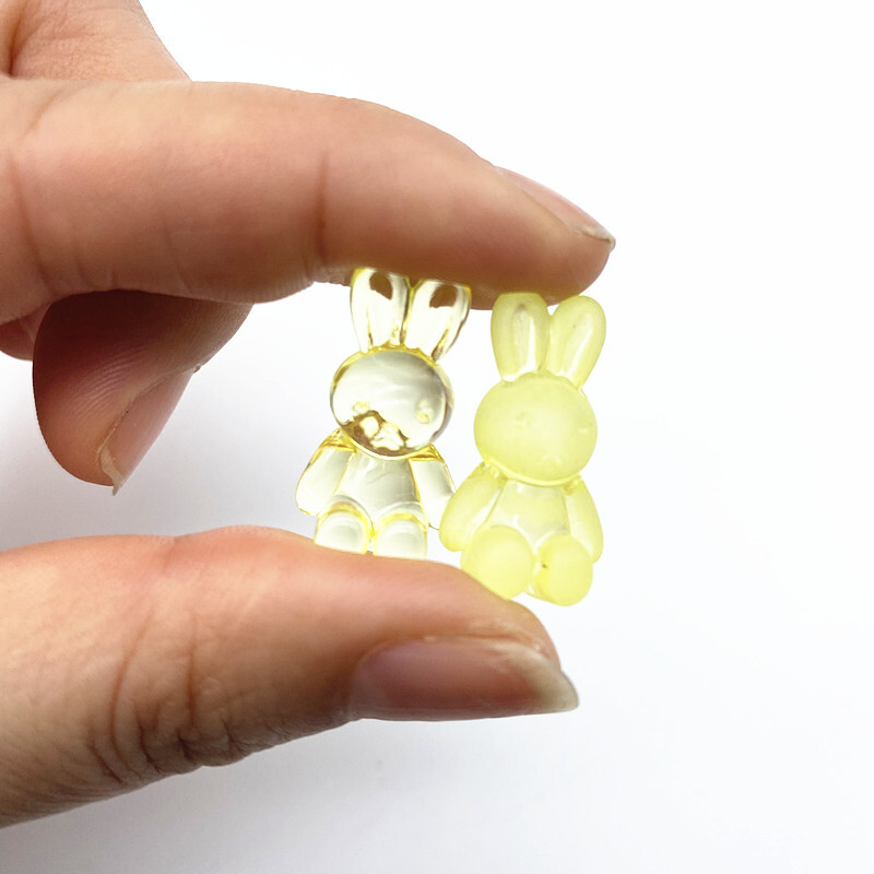 Új 10 akril átlátszó medve szivárvány nyúl barkács gyöngyös gyűrűs karkötő házi készítésű ajándékok