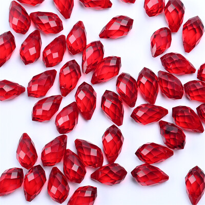Mărgele de sticlă cu lacrimă de cristal austriac 50 buc Briolette Pandantiv cu picătură de apă Mărgele libere pentru realizarea de bijuterii, brățări DIY