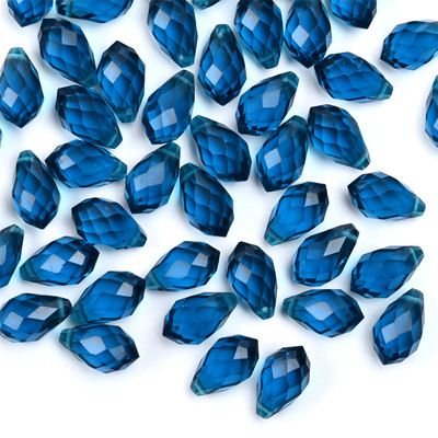 Mărgele de sticlă cu lacrimă de cristal austriac 50 buc Briolette Pandantiv cu picătură de apă Mărgele libere pentru realizarea de bijuterii, brățări DIY