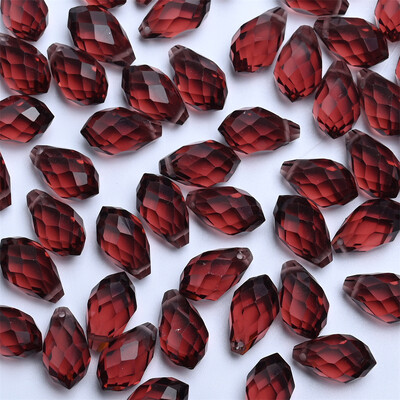 Mărgele de sticlă cu lacrimă de cristal austriac 50 buc Briolette Pandantiv cu picătură de apă Mărgele libere pentru realizarea de bijuterii, brățări DIY