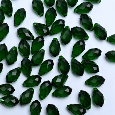 Mărgele de sticlă cu lacrimă de cristal austriac 50 buc Briolette Pandantiv cu picătură de apă Mărgele libere pentru realizarea de bijuterii, brățări DIY