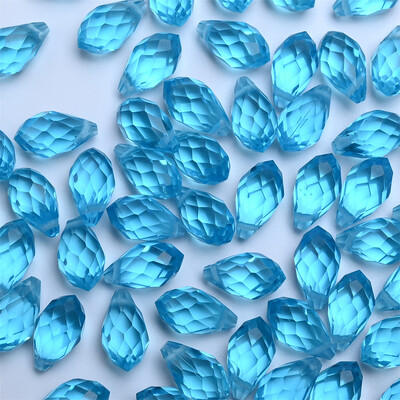 Mărgele de sticlă cu lacrimă de cristal austriac 50 buc Briolette Pandantiv cu picătură de apă Mărgele libere pentru realizarea de bijuterii, brățări DIY