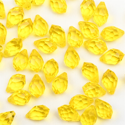 Mărgele de sticlă cu lacrimă de cristal austriac 50 buc Briolette Pandantiv cu picătură de apă Mărgele libere pentru realizarea de bijuterii, brățări DIY