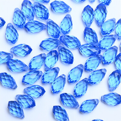 Mărgele de sticlă cu lacrimă de cristal austriac 50 buc Briolette Pandantiv cu picătură de apă Mărgele libere pentru realizarea de bijuterii, brățări DIY