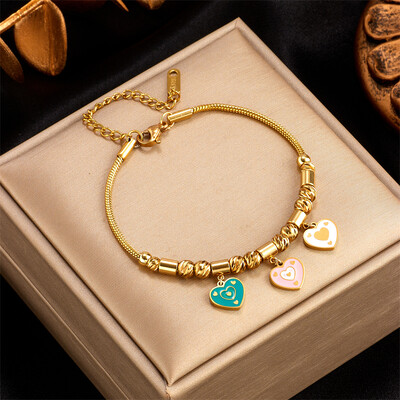 DIEYURO 316L oțel inoxidabil inimă stea ochi zircon brățară farmec pentru femei New Trend fete bijuterii încheietura mâinii petrecere cadouri aniversare