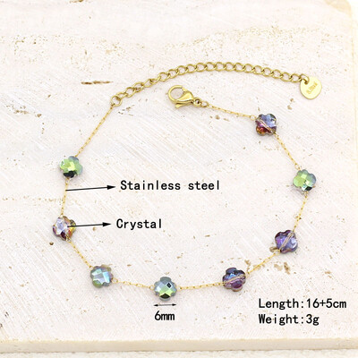 Natūralaus akmens perlų karoliukų styginių rankų darbo pakabukas apyrankė moterims, nerūdijančio plieno paauksuota grandininė apyrankė, moteriška papuošalai