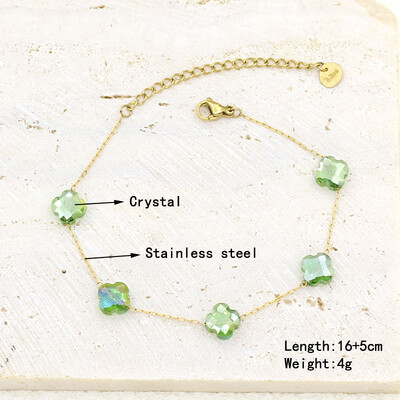 Natūralaus akmens perlų karoliukų styginių rankų darbo pakabukas apyrankė moterims, nerūdijančio plieno paauksuota grandininė apyrankė, moteriška papuošalai