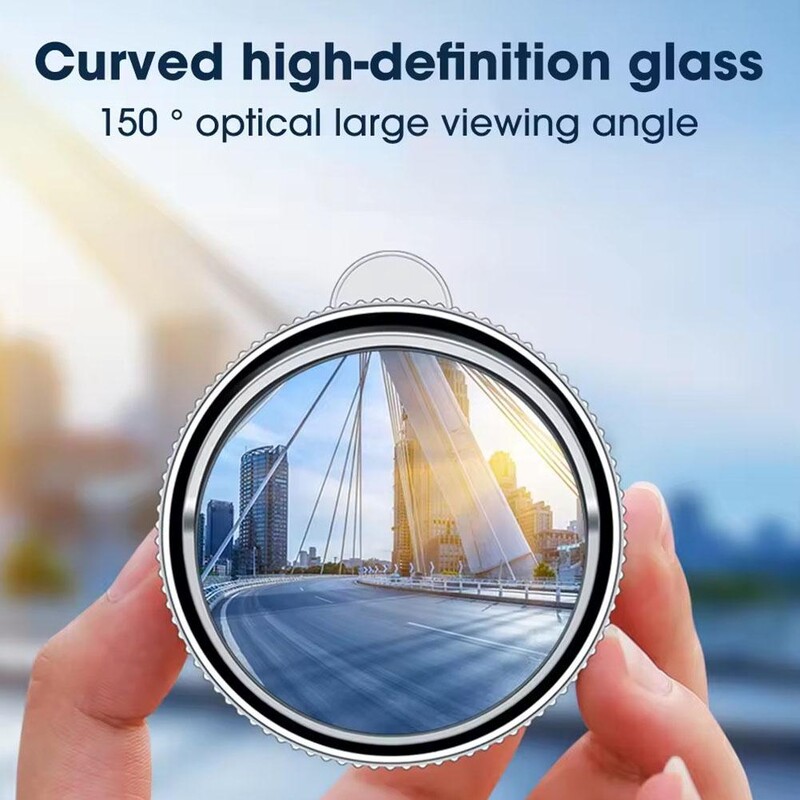 Oglindă retrovizoare pentru unghi mort pentru mașină cu unghi larg de 360 de grade Oglindă inversară convexă auxiliară pentru parcare Oglindă mică rotundă reglabilă Y4S8