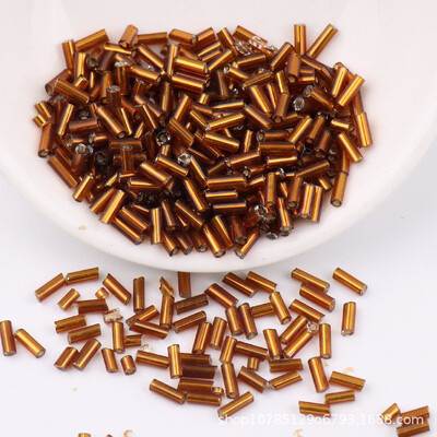 5g 2*4mm 2*6mm ezüst vonalú csőhüvelyek H üveggyöngyök laza távtartó maggyöngyök kézimunka ékszerkészítéshez, kézzel készített barkácsvarrás