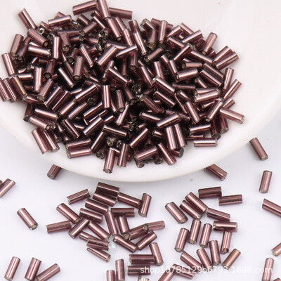 5g 2*4mm 2*6mm ezüst vonalú csőhüvelyek H üveggyöngyök laza távtartó maggyöngyök kézimunka ékszerkészítéshez, kézzel készített barkácsvarrás