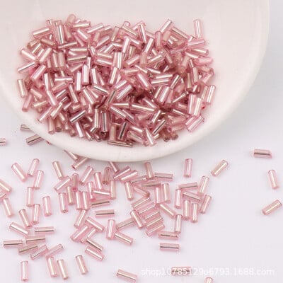 5g 2*4mm 2*6mm ezüst vonalú csőhüvelyek H üveggyöngyök laza távtartó maggyöngyök kézimunka ékszerkészítéshez, kézzel készített barkácsvarrás