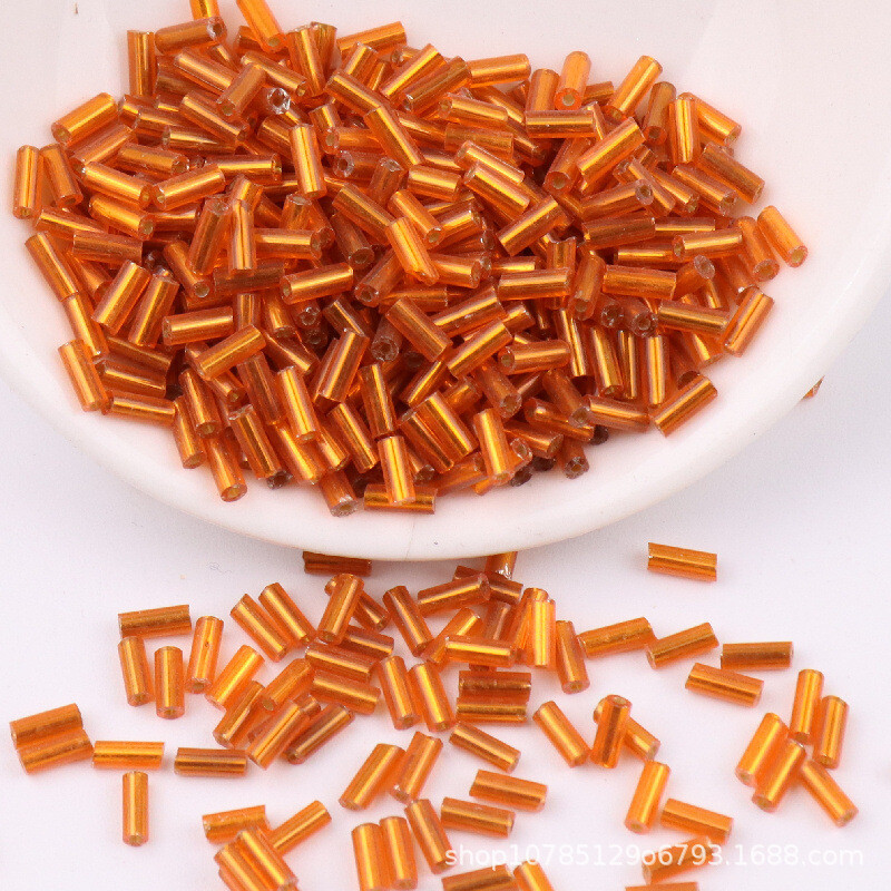 5g 2*4mm 2*6mm ezüst vonalú csőhüvelyek H üveggyöngyök laza távtartó maggyöngyök kézimunka ékszerkészítéshez, kézzel készített barkácsvarrás