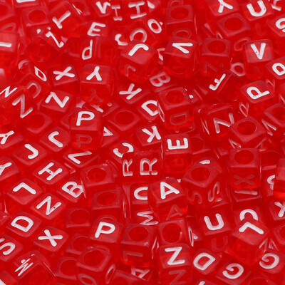 Mărgele acrilice cu litere mixte Mărgele pătrate alfabetizate libere pentru realizarea de bijuterii DIY accesorii pentru colier brățară lucrată manual 6*6mm
