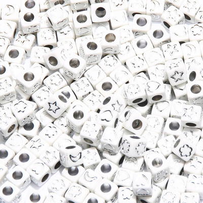 Mărgele acrilice cu litere mixte Mărgele pătrate alfabetizate libere pentru realizarea de bijuterii DIY accesorii pentru colier brățară lucrată manual 6*6mm