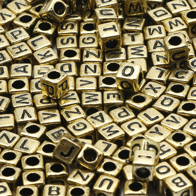 Mărgele acrilice cu litere mixte Mărgele pătrate alfabetizate libere pentru realizarea de bijuterii DIY accesorii pentru colier brățară lucrată manual 6*6mm