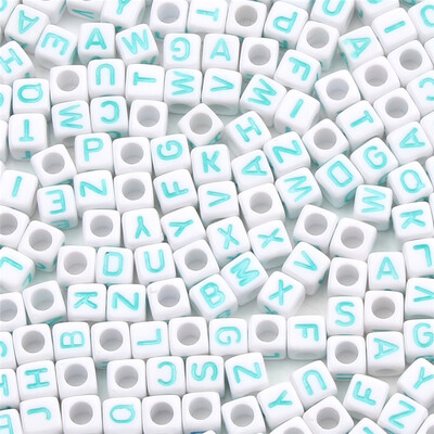 Mărgele acrilice cu litere mixte Mărgele pătrate alfabetizate libere pentru realizarea de bijuterii DIY accesorii pentru colier brățară lucrată manual 6*6mm