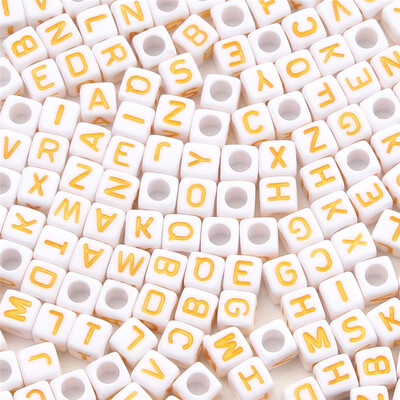 Mărgele acrilice cu litere mixte Mărgele pătrate alfabetizate libere pentru realizarea de bijuterii DIY accesorii pentru colier brățară lucrată manual 6*6mm
