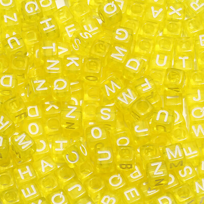 Mărgele acrilice cu litere mixte Mărgele pătrate alfabetizate libere pentru realizarea de bijuterii DIY accesorii pentru colier brățară lucrată manual 6*6mm