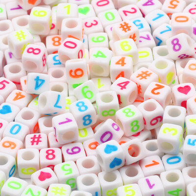 Mărgele acrilice cu litere mixte Mărgele pătrate alfabetizate libere pentru realizarea de bijuterii DIY accesorii pentru colier brățară lucrată manual 6*6mm