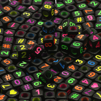 Mărgele acrilice cu litere mixte Mărgele pătrate alfabetizate libere pentru realizarea de bijuterii DIY accesorii pentru colier brățară lucrată manual 6*6mm