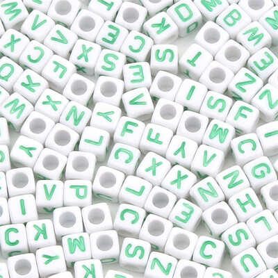 Mărgele acrilice cu litere mixte Mărgele pătrate alfabetizate libere pentru realizarea de bijuterii DIY accesorii pentru colier brățară lucrată manual 6*6mm