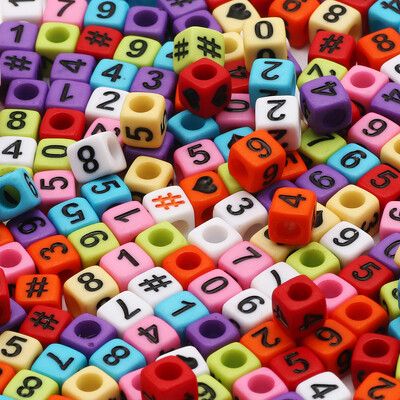 Mărgele acrilice cu litere mixte Mărgele pătrate alfabetizate libere pentru realizarea de bijuterii DIY accesorii pentru colier brățară lucrată manual 6*6mm