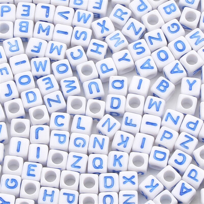 Mărgele acrilice cu litere mixte Mărgele pătrate alfabetizate libere pentru realizarea de bijuterii DIY accesorii pentru colier brățară lucrată manual 6*6mm