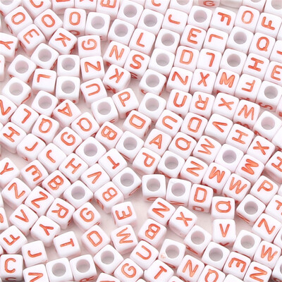 Mărgele acrilice cu litere mixte Mărgele pătrate alfabetizate libere pentru realizarea de bijuterii DIY accesorii pentru colier brățară lucrată manual 6*6mm
