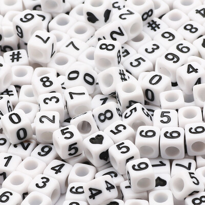 Mărgele acrilice cu litere mixte Mărgele pătrate alfabetizate libere pentru realizarea de bijuterii DIY accesorii pentru colier brățară lucrată manual 6*6mm