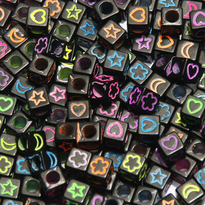 Mărgele acrilice cu litere mixte Mărgele pătrate alfabetizate libere pentru realizarea de bijuterii DIY accesorii pentru colier brățară lucrată manual 6*6mm