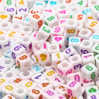 Mărgele acrilice cu litere mixte Mărgele pătrate alfabetizate libere pentru realizarea de bijuterii DIY accesorii pentru colier brățară lucrată manual 6*6mm