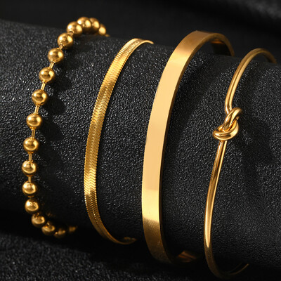 Rozsdamentes acél ékszer szett Új többstílusú karkötő ékszer szett női ékszereknek Kiváló minőségű nyílásokkal állítható party ajándékok