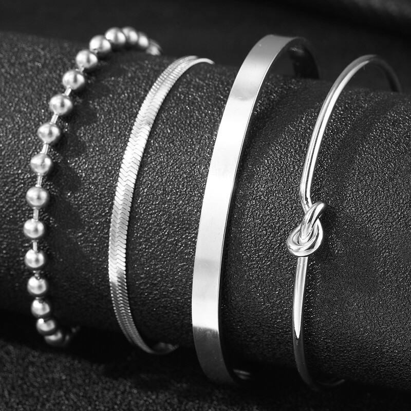 Rozsdamentes acél ékszer szett Új többstílusú karkötő ékszer szett női ékszereknek Kiváló minőségű nyílásokkal állítható party ajándékok