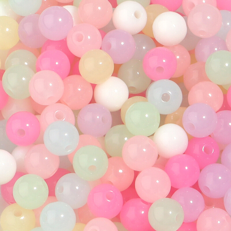 Candy Color akril gyöngyök 4/6/8/10/12/16 mm kerek laza távtartó gyöngy ékszerkészítéshez barkácsolás, kézzel készített karkötő nyaklánc kiegészítők