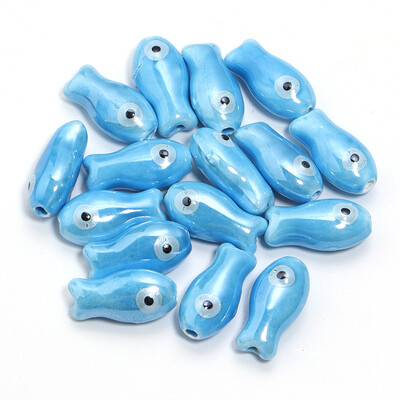 10 buc/lot margele drăguțe în formă de pește Mărgele colorate din ceramică margele libere pentru realizarea de bijuterii, bricolaj, colier, brățări, accesorii cadou