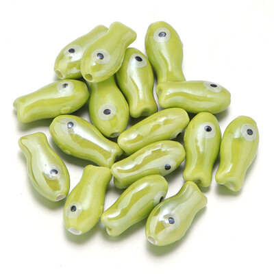 10 buc/lot margele drăguțe în formă de pește Mărgele colorate din ceramică margele libere pentru realizarea de bijuterii, bricolaj, colier, brățări, accesorii cadou