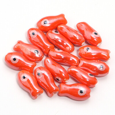 10 buc/lot margele drăguțe în formă de pește Mărgele colorate din ceramică margele libere pentru realizarea de bijuterii, bricolaj, colier, brățări, accesorii cadou