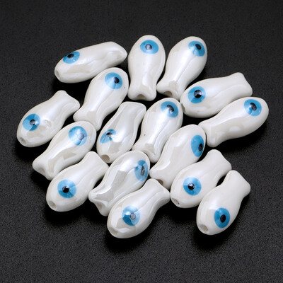 10 buc/lot margele drăguțe în formă de pește Mărgele colorate din ceramică margele libere pentru realizarea de bijuterii, bricolaj, colier, brățări, accesorii cadou