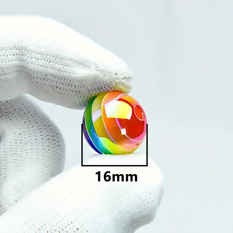16mm 8ks pruhované dúhové korálky okrúhle akrylové korálky pre DIY náramok náhrdelník kľúčenka pero korálkové šperky potreby na výrobu