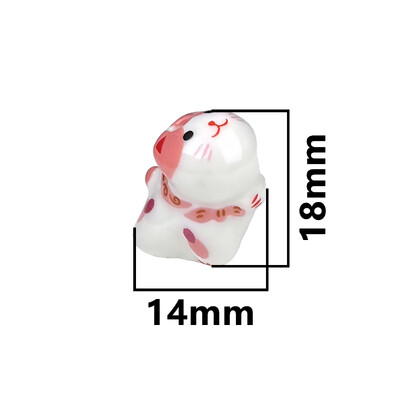 15x21mm vertikálny otvor Lucky Cat Anime Anime keramické korálky na výrobu šperkov DIY náramky náušnice náhrdelník porcelánové korálky