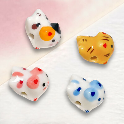 15x21mm vertikálny otvor Lucky Cat Anime Anime keramické korálky na výrobu šperkov DIY náramky náušnice náhrdelník porcelánové korálky