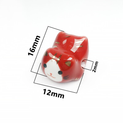 15x21mm vertikálny otvor Lucky Cat Anime Anime keramické korálky na výrobu šperkov DIY náramky náušnice náhrdelník porcelánové korálky