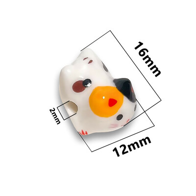 15x21mm vertikálny otvor Lucky Cat Anime Anime keramické korálky na výrobu šperkov DIY náramky náušnice náhrdelník porcelánové korálky