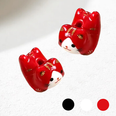 15x21mm vertikálny otvor Lucky Cat Anime Anime keramické korálky na výrobu šperkov DIY náramky náušnice náhrdelník porcelánové korálky