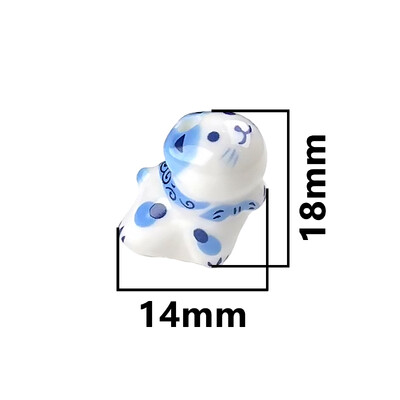 15x21mm vertikálny otvor Lucky Cat Anime Anime keramické korálky na výrobu šperkov DIY náramky náušnice náhrdelník porcelánové korálky