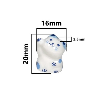15x21mm vertikálny otvor Lucky Cat Anime Anime keramické korálky na výrobu šperkov DIY náramky náušnice náhrdelník porcelánové korálky