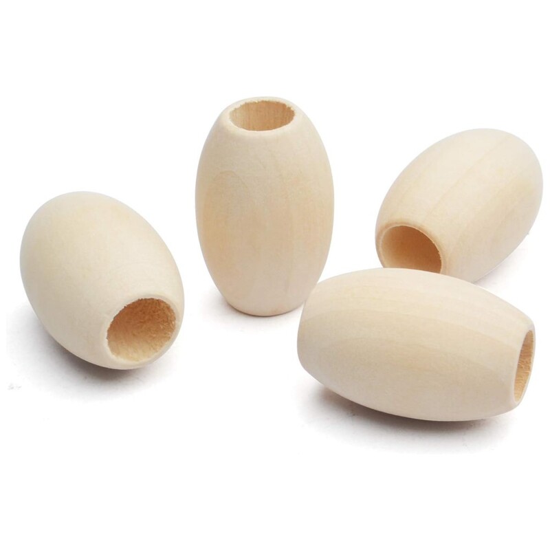 50 bucăți 15/20/25mm margele distanțare din lemn natural ovale, libere, pentru bricolaj, brățări lucrate manual, colier, accesorii pentru fabricarea de bijuterii.