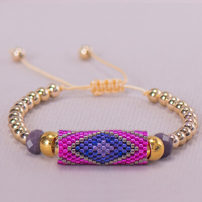 Miyuki rankų darbo austi papuošalai kietos apyrankės vasarą reguliuojamos vario mados bohemiškas žavesys piktos akies amuletas moterims