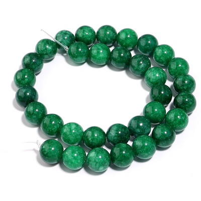 Mărgele din piatră de jad verde naturală, piatră prețioasă rotundă, mărgele libere pentru realizarea de bijuterii, bricolaj, colier, material lucrat manual 4/6/8/10/12m
